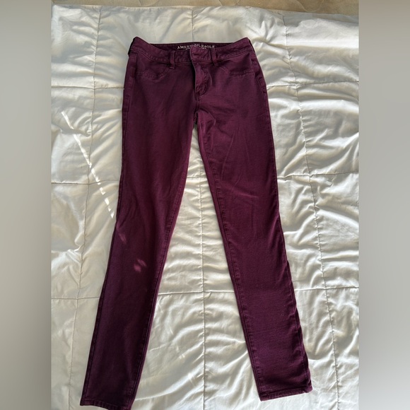 American Eagle Outfitters Pants - Burgundy Skinny Jeans